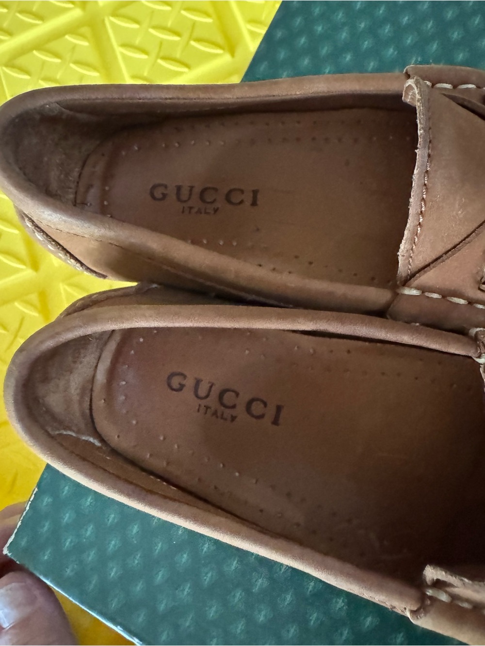 Gucci Tan Leather Horsebit Loafers - Picture 7 of 7
